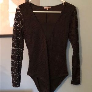 CHARLOTTE RUSSE black lace body suit